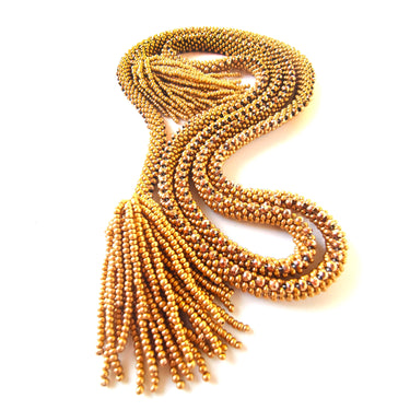 Collar Serpiente Hematitas Doradas